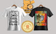 design creative typography and illustration t shirts