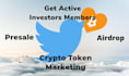telegram token community, crypto promotion, referral airdrop, presales