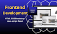 create a responsive frontend website and custom react landing page