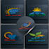 eco energy, power and solar panel logo