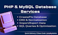 create and fix PHP mysql database using phpmyadmin