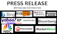write and distribute a press release about your new song to top media sites