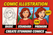 create comic illustration motion comic 2d illustration design webcomic animation