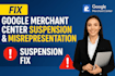 fix google merchant center suspension and misrepresentation issue  gmc