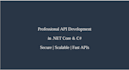 develop secure scalable net core restful apis with sql server