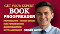 rewrite edit, proofread novel or manuscript for grammar, spelling, punctuation