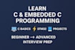 teach c and embedded c programming step by step
