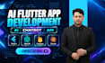 develop ai flutter app,ai chatbot mobile app, ai saas app and ai API integration