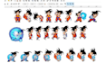 create pixel art characters, vfx sprite animation, retro rpg game sprite sheet