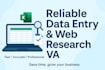 be your data entry and research assistant