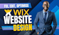 fix wix website, edit wix website issues, and optimize wix site
