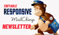 create responsive and editable mailchimp and figma template