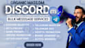 send cold bulk message to your discord targeted audience, telegram mass dm