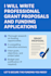 write professional grant proposals and funding application