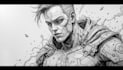 drawing superhero cyberpunk character