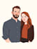 make couple portrait illustration