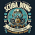 make a vintage scuba diving mascot logo t shirt design