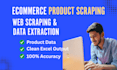 do ecommerce product data scraping, data extraction and web scraping