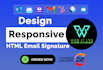 design clickable html email signature