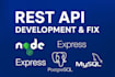 secure scalable rest apis with node express postgresql  mysql