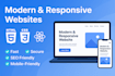 create a modern and responsive website using custom HTML CSS