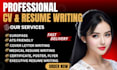 write and update ats resume, executive, tech resume, CV, cover letter