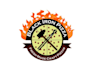design suitable black iron pizza logo