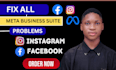fix meta ads payment issue and setup meta pixel for meta ad, whatsapp chatbot