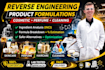 reverse engineer cosmetic, perfume and cleaning product formulas