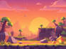 design 2d backgrounds and game assets