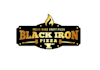 design high definition black iron pizza logo