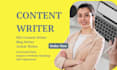 be your SEO content writer, blog writer and article writer