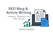 write SEO optimized blog posts and engaging articles
