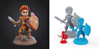 do 3d stylized warrior characters for games or animation,fantasy model,3d print