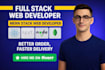 develop a full stack website using react js next js mern