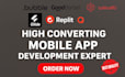 build loyalty app goodbarber base44 weweb glide replit API ai gamification app