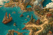 fantasy map design map illustration fantasy map