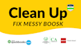 do quickbooks online bookkeeping, xero bookkeeping, cleanup