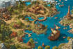 draw a high quality fantasy map