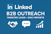 do targeted linkedin outreach with daily reports