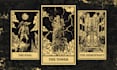 create custom tarot card illustration in dark art style