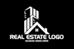 do modern real estate construction mortgage logo design