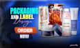 premium product label design or product packaging