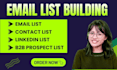 do b2b prospect email list building and targeted linkedin lead prospecting