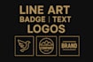 create modern line art, text, or badge logo design