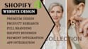 design and set up professional shopify beauty jewelry, handmade skincare store
