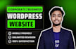 build corporate website or business website or company website with wordpress