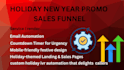 build a festive holiday and new year sales funnel, voicemail, phone greeting