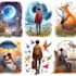 create watercolor and digital illustrations