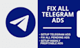 telegram promotion, fix review ads, approved telegram ads fragment verification